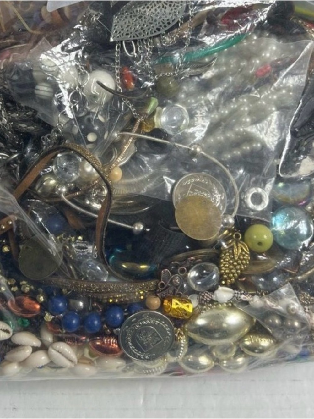 5 pounds of craft & jewelry mystery junk bundle vintage to current for repurpose